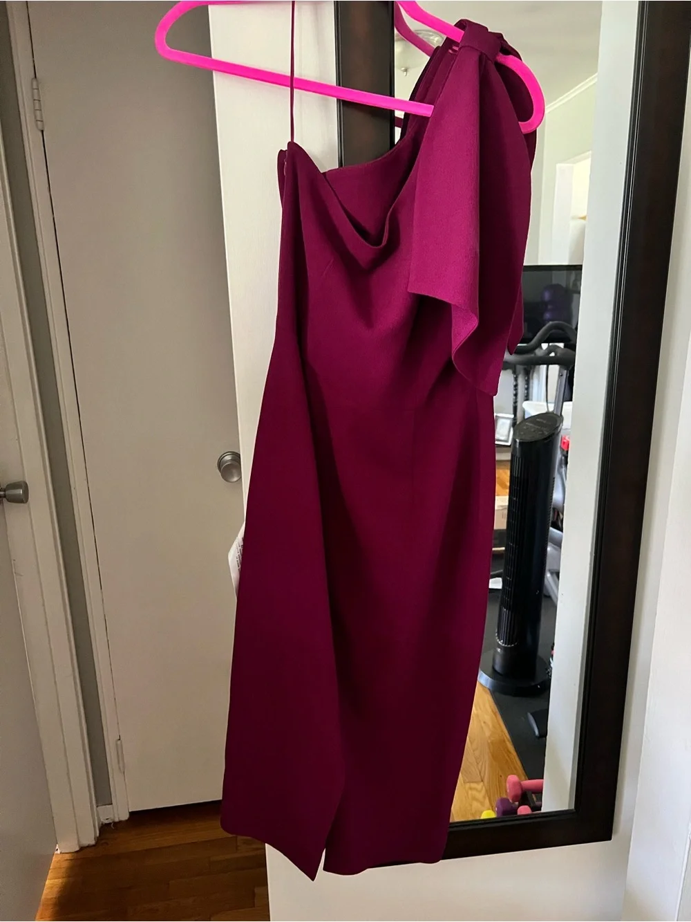 NWT Dress the Population - Tiffany One-Shoulder Midi Dress - size Medium